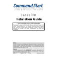 Command Start CS-580i FM Installation guide