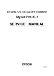 Epson Stylus Pro XL Service manual