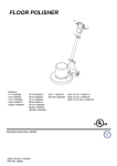 Windsor Floor Polisher U20X-10090610 Operating instructions