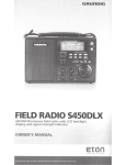 Eton FIELD RADIO 550 Owner`s manual