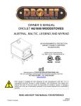 Drolet ULC S627 Owner`s manual