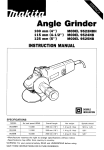 Makita 9525NB Instruction manual