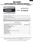 Sharp R-510HW - 1200 Watt Full Size Microwave Service manual