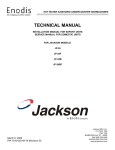 Enodis Jackson 24B Installation manual