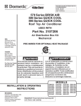 Dometic 57915.322 Operating instructions