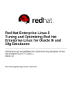 Red Hat Enterprise Linux 5 Red Hat Enterprise Linux Oracle Tuning