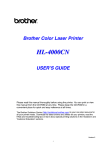 Brother HL-4000CN User`s guide