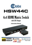 CE Labs HSW44C Instruction manual