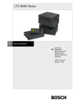Bosch LTC 8900 Series User manual