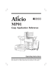 Ricoh AFICIO MP01 Operating instructions