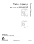 Alliance Laundry Systems B-Series Operating instructions