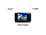 Epson P6000 - Multimedia Photo Viewer User`s guide