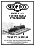 Woodstock SHOP FOX W1821 Specifications