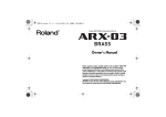 Roland ARX-03 BRASS Owner`s manual