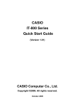 Casio IT-800 Series Specifications