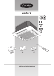 Carrier 40 GKX Installation manual