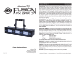 ADJ Fusion FX Bar 3 Instruction manual