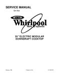 Whirlpool 30" (76.2 cm) Electric Built-in Ceramic Cooktop Service manual