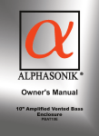 Alphasonik PBAT10E Owner`s manual