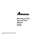 Microwave Oven Use and Care Manual