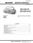 Sharp QT-CD131H Service manual