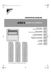 Daikin RXY12MY1 User`s manual