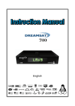 Dreamsat 700 Instruction manual