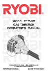 Ryobi 2075RC Operator`s manual