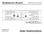 American Audio V4000 User manual