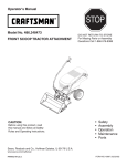 Craftsman 486.248473 Operator`s manual