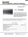 Sharp R-216FS Service manual