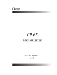 Classe Audio CP-65 Service manual