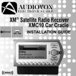 Audiovox XMC10A Owner`s manual