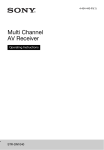 Multi Channel AV Receiver - Manuals, Specs & Warranty