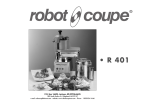 Robot Coupe R 401 Series A Operating instructions