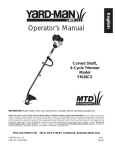 Yard-Man YM26CS Operator`s manual