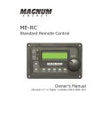 Magnum Energy ME-RC Owner`s manual
