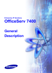 Samsung OfficeServ 7400 Specifications