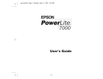 Epson PowerLite 7000 User`s guide