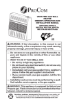 Procom MD5TPA-BB Installation manual