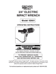 Chicago Electric 92651 Operating instructions