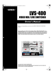 Roland LVS-400 Owner`s manual