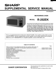Sharp R-202EW Service manual