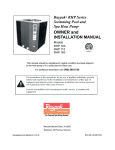 Raypak RHP160 Installation manual