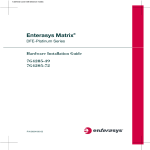 Enterasys Matrix 7G4205-72 Installation guide
