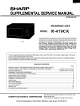 Sharp R-419CK Service manual