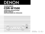 Denon CDR-WI500 Operating instructions