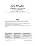 RTS DV-3400 Instruction manual