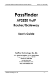 AddPac AP2520 VoIP User`s guide