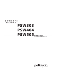 American Audio PSW 15TM Owner`s manual